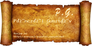 Pánczél Gusztáv névjegykártya