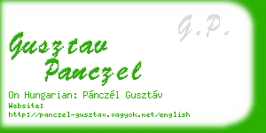 gusztav panczel business card